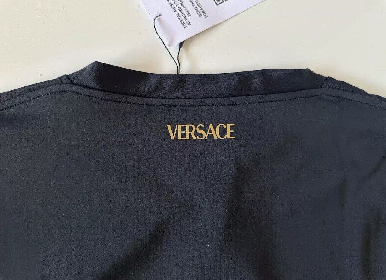 Versace Greek Key Logo Black T-Shirt Large (50 Euro) Italy 1004079 NWT $475