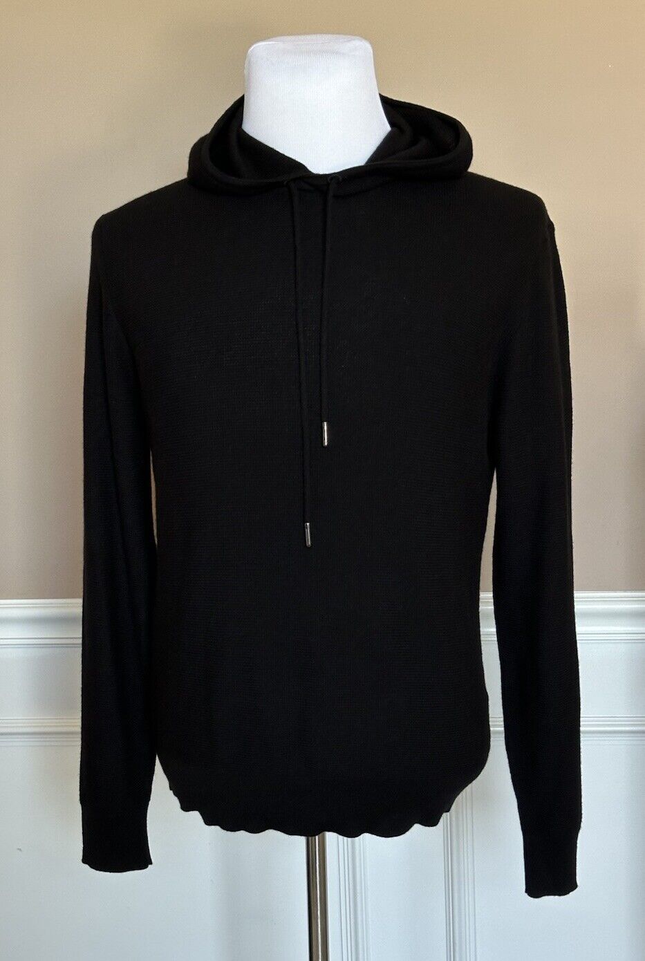 Ralph Lauren Purple Label Men’s Silk/Cashmere Black Sweater with Hoodie M $1295