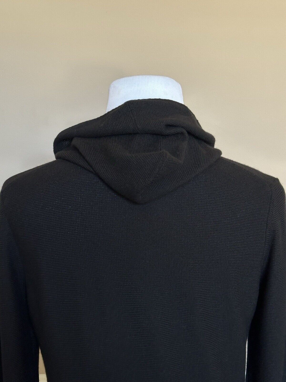 Ralph Lauren Purple Label Men’s Silk/Cashmere Black Sweater with Hoodie M $1295