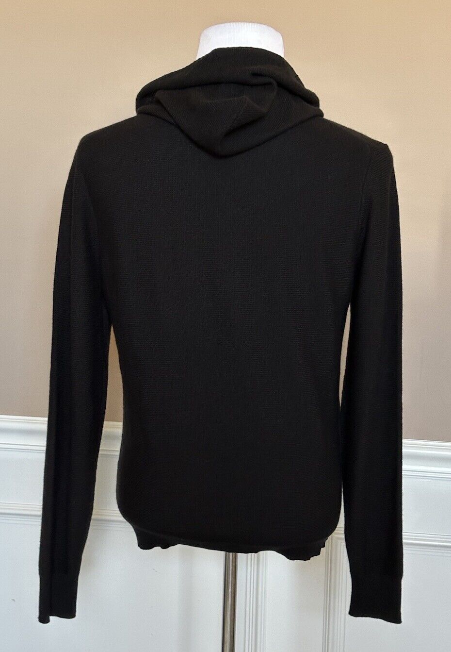 Ralph Lauren Purple Label Men’s Silk/Cashmere Black Sweater with Hoodie M $1295