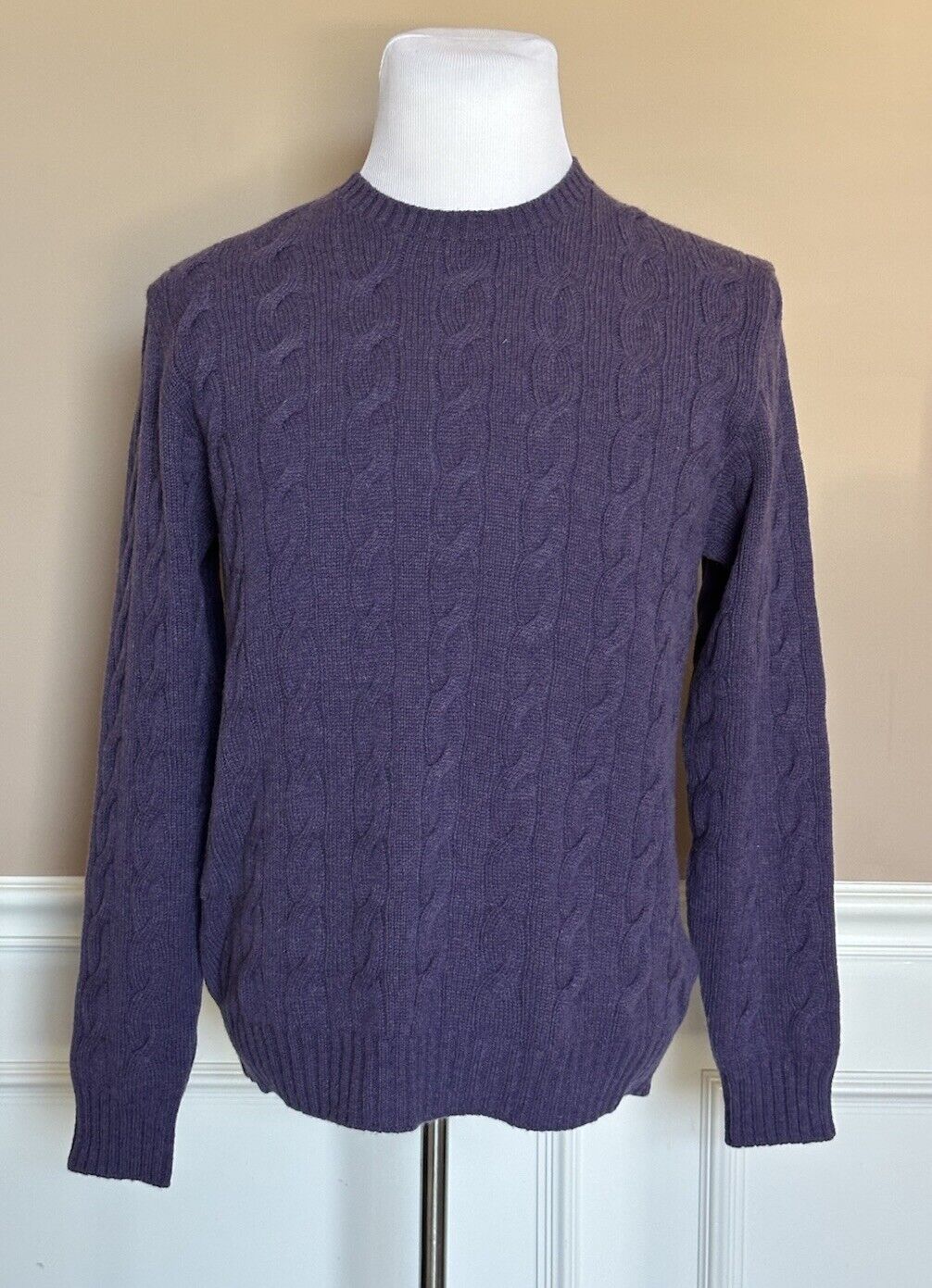 Ralph Lauren Purple Label Men's Cashmere Purple Knit Sweater Large IT NWT $995