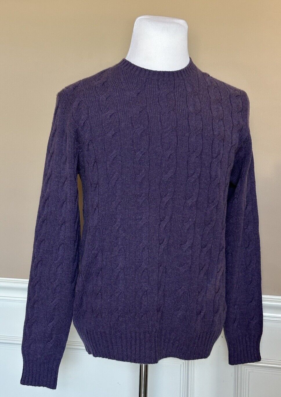 Ralph Lauren Purple Label Men's Cashmere Purple Knit Sweater Large IT NWT $995