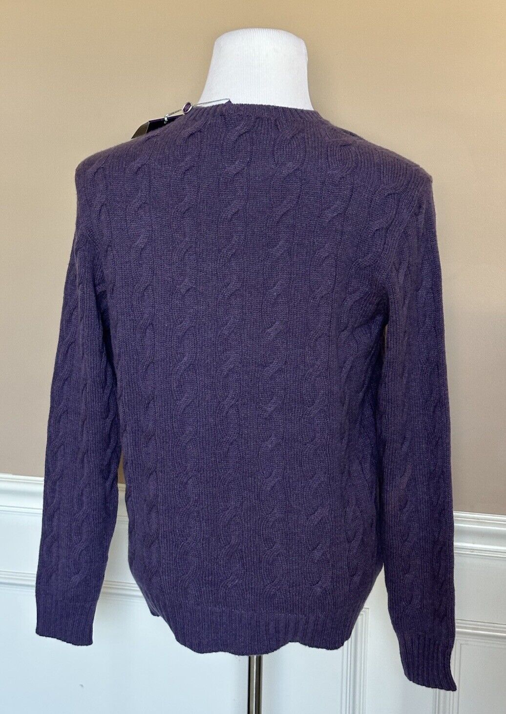 Ralph Lauren Purple Label Men's Cashmere Purple Knit Sweater Large IT NWT $995