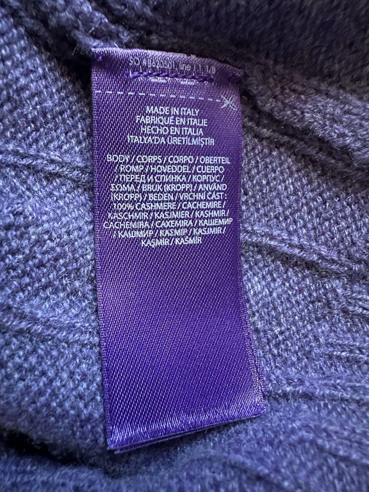 Ralph Lauren Purple Label Men's Cashmere Purple Knit Sweater Large IT NWT $995