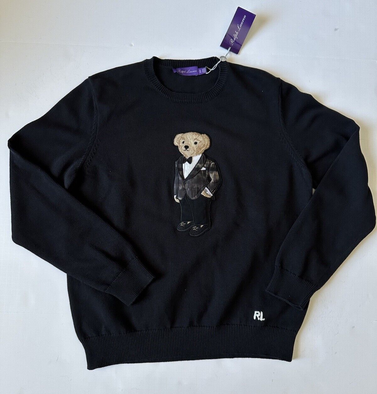 Ralph Lauren Purple Label Polo Bear Embroidered Sweater XL NWT $1495