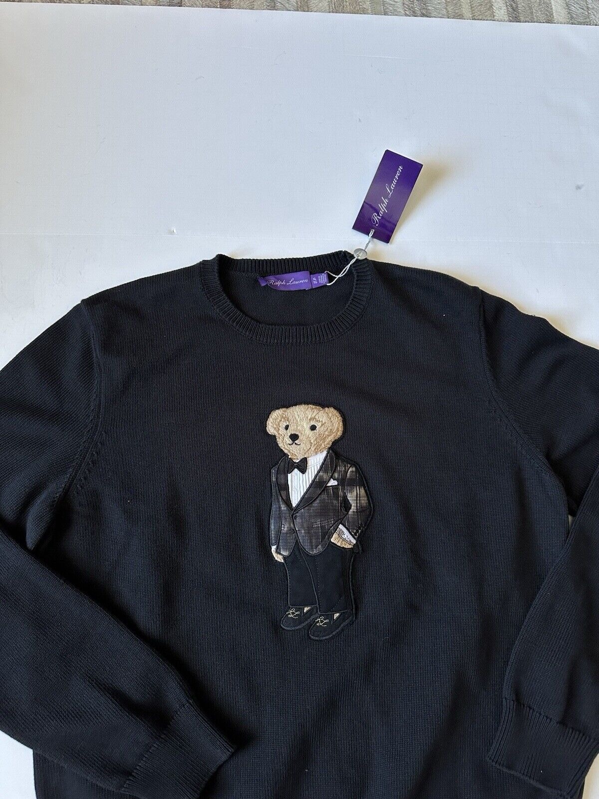 Ralph Lauren Purple Label Polo Bear Embroidered Sweater XL NWT $1495