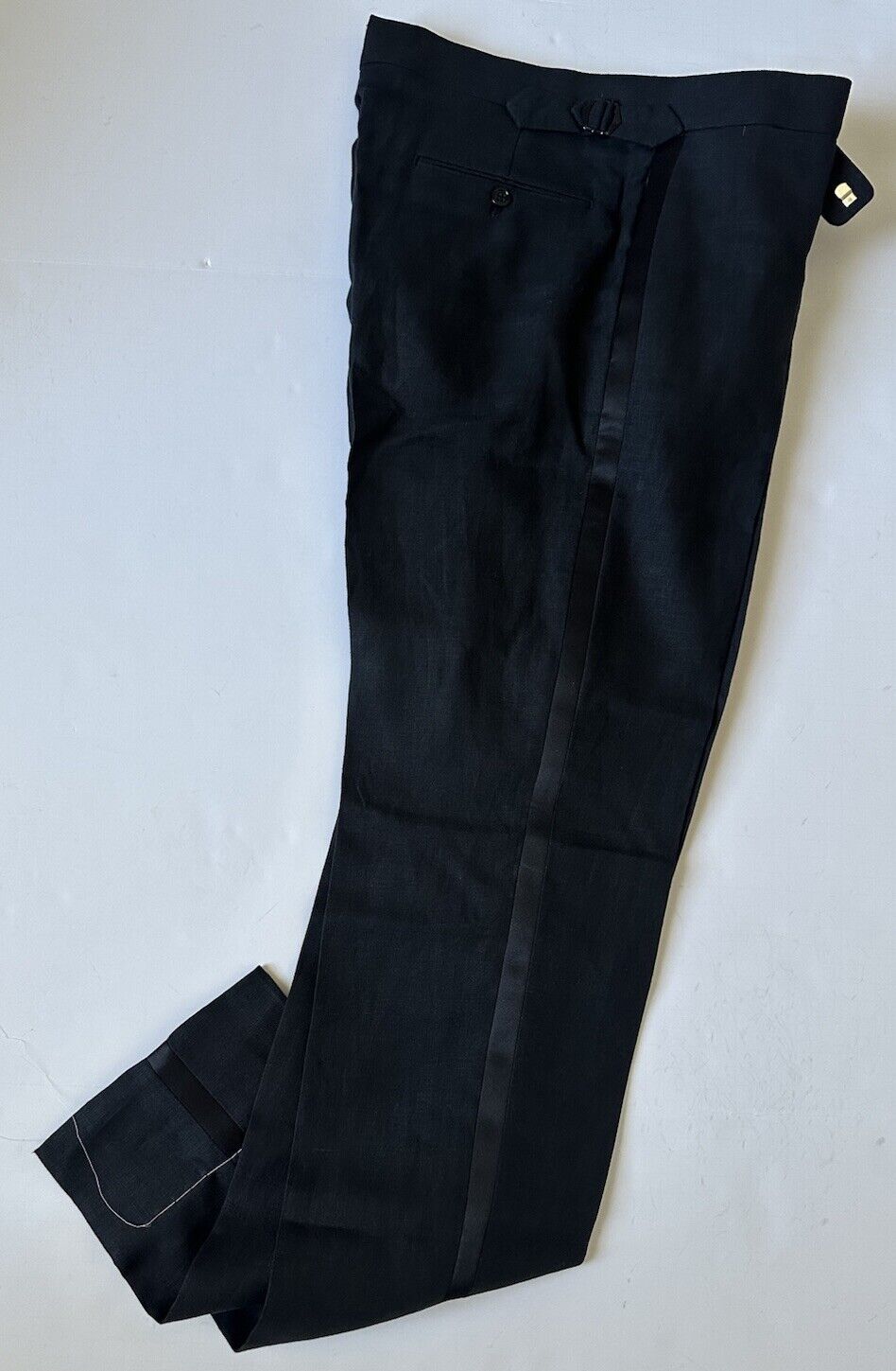 Ralph Lauren Purple Label Linen Dress Pants Black 34 US (36”) Italy NWT $695