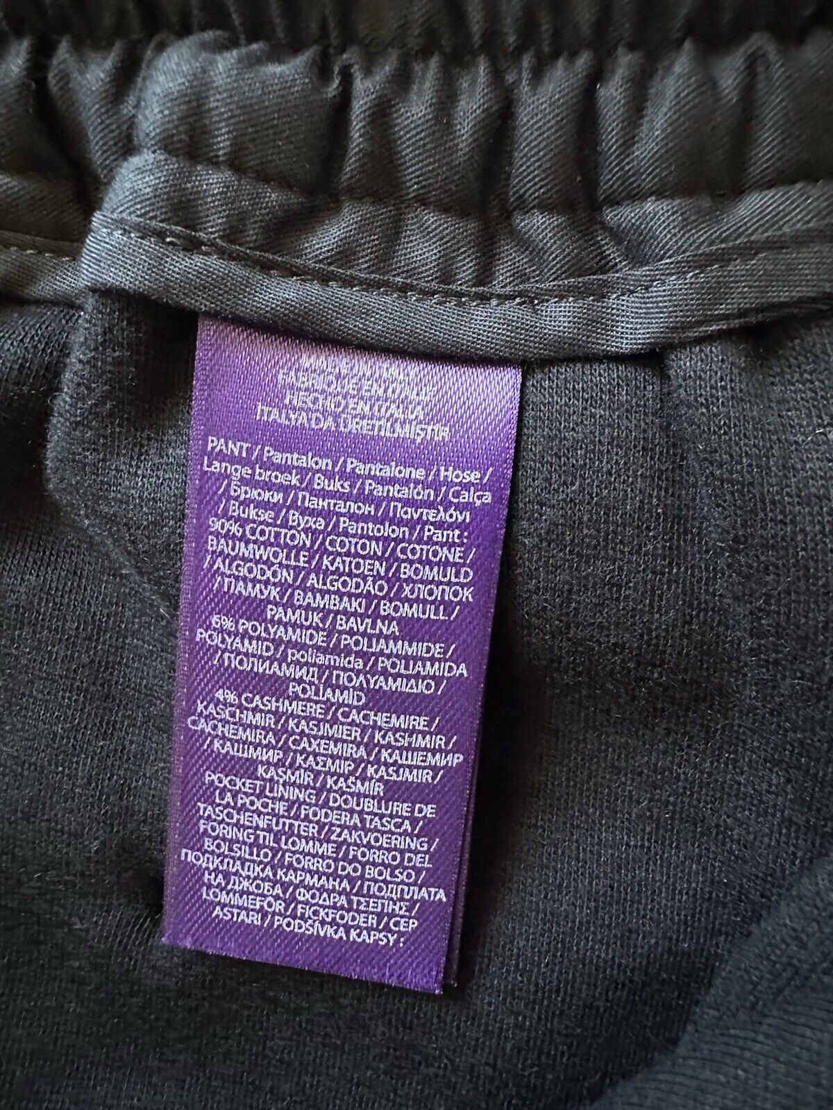 Ralph Lauren Purple Label Casual Pants Black 34 US (32”)  Made in Italy NWT $495