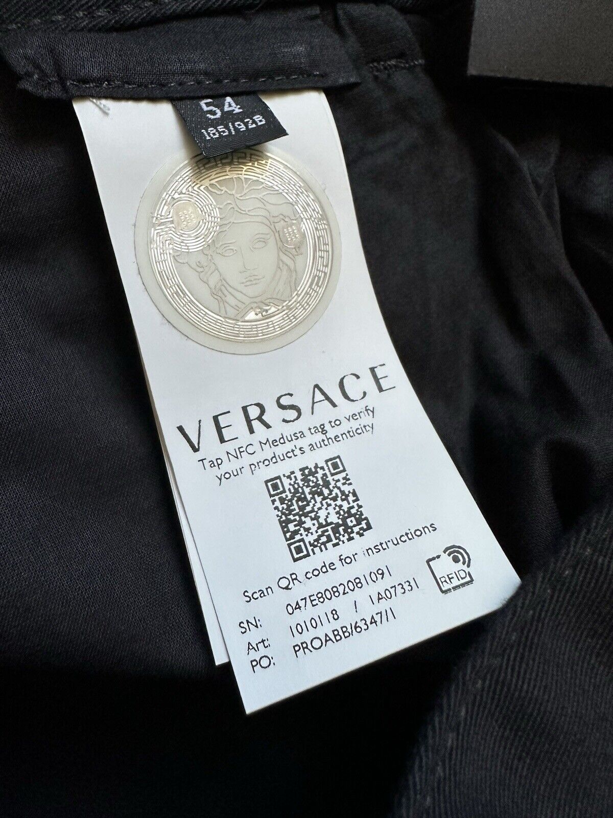 Versace Greek Key Men's Black Casual Pants 38 US (54 Euro) 1010118 NWT $800