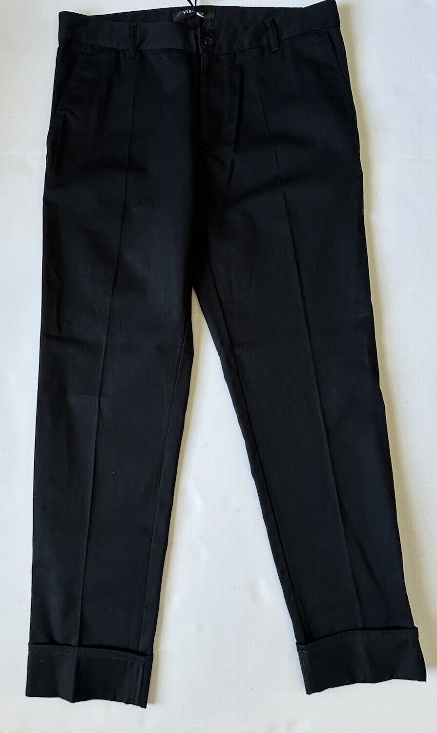 Versace Greek Key Men's Black Casual Pants 38 US (54 Euro) 1010118 NWT $800