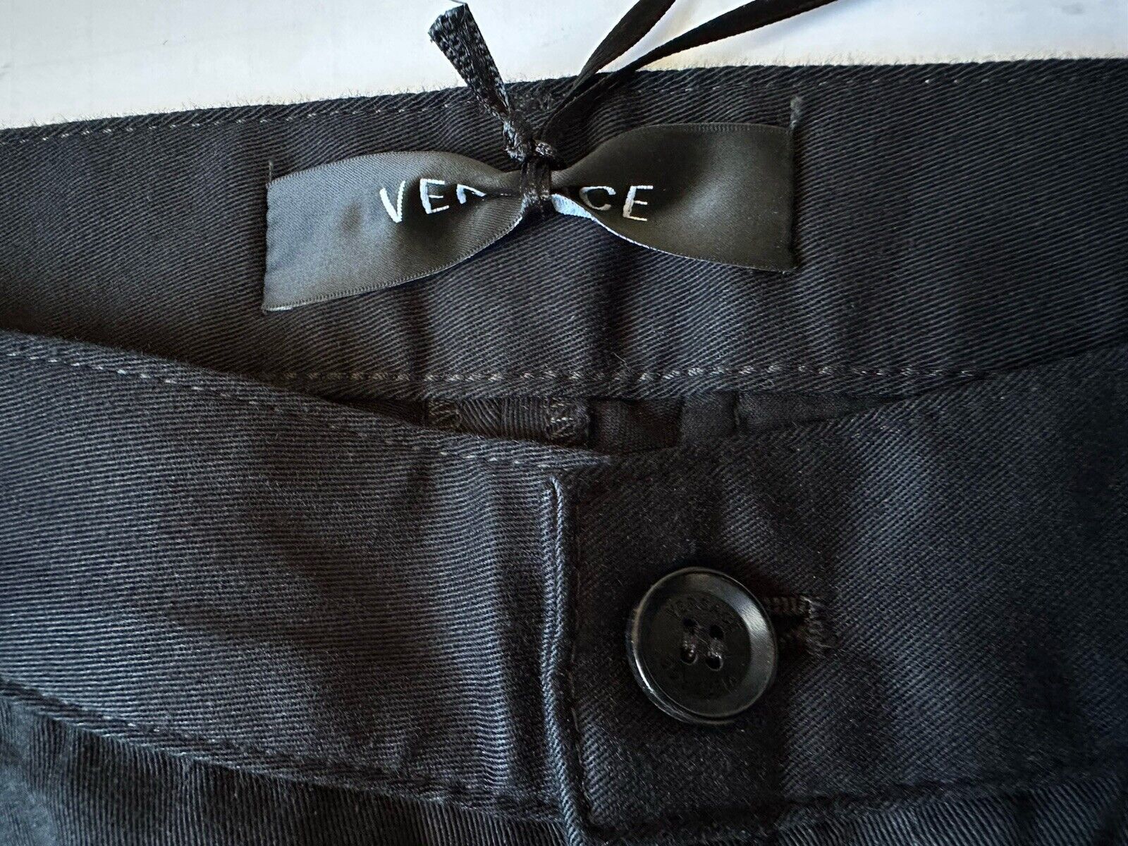 Versace Greek Key Men's Black Casual Pants 38 US (54 Euro) 1010118 NWT $800