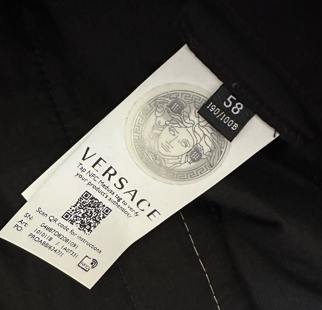 Versace Greek Key Men's Black Casual Pants 42 US (58 Euro) 1010118 NWT $800