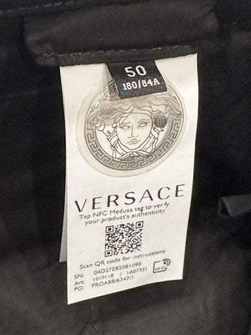 Versace Greek Key Men's Black Casual Pants 34 US (50 Euro) 1010118 NWT $800