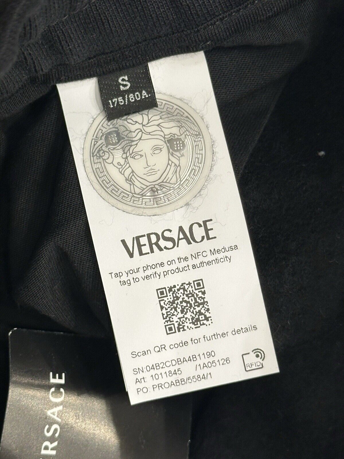 Versace Gold Versace Embroidered Black Activewear Pants S 1011845 NWT $800