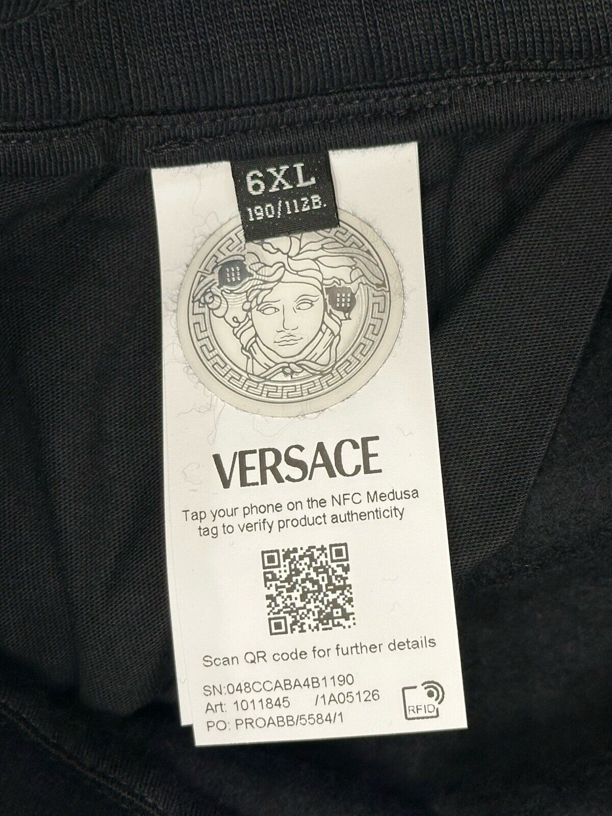 Versace Gold Versace Embroidered Black Activewear Pants 6XL 1011845 NWT $800