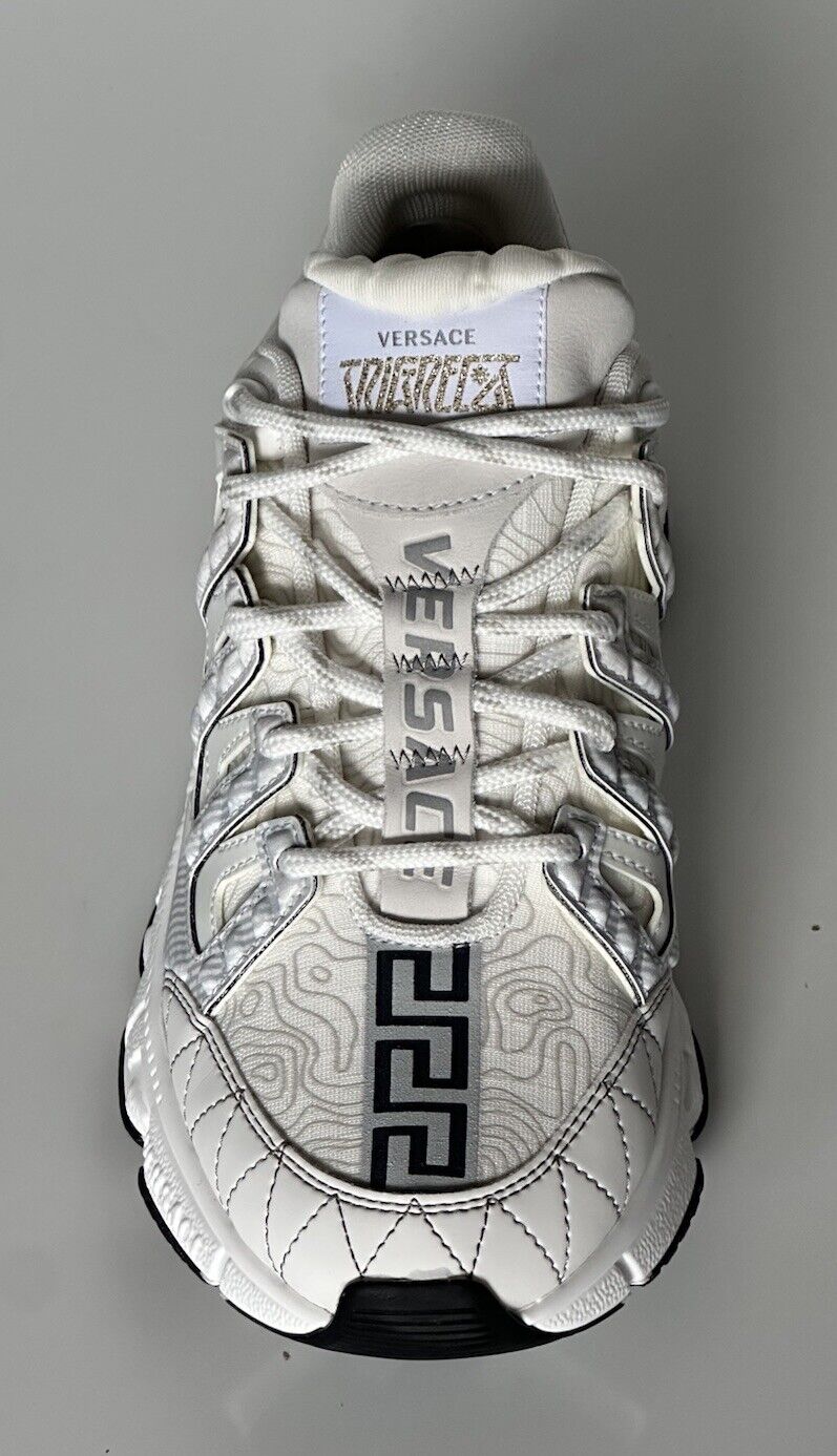 Versace Women’s Trigreca Barocco Sneakers White 8.5 (38.5 Eu) IT 104182 NIB $950