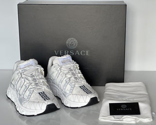 Versace Womens Trigreca Barocco Sneakers White 9.5 (39.5 Eu) IT 1004182 NIB $950