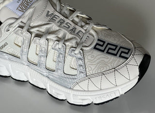 Versace Womens Trigreca Barocco Sneakers White 9.5 (39.5 Eu) IT 1004182 NIB $950
