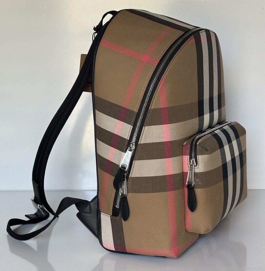 Burberry Jeff Backpack Taupe/Brown IP Check Canvas 80845501 NWT $1350