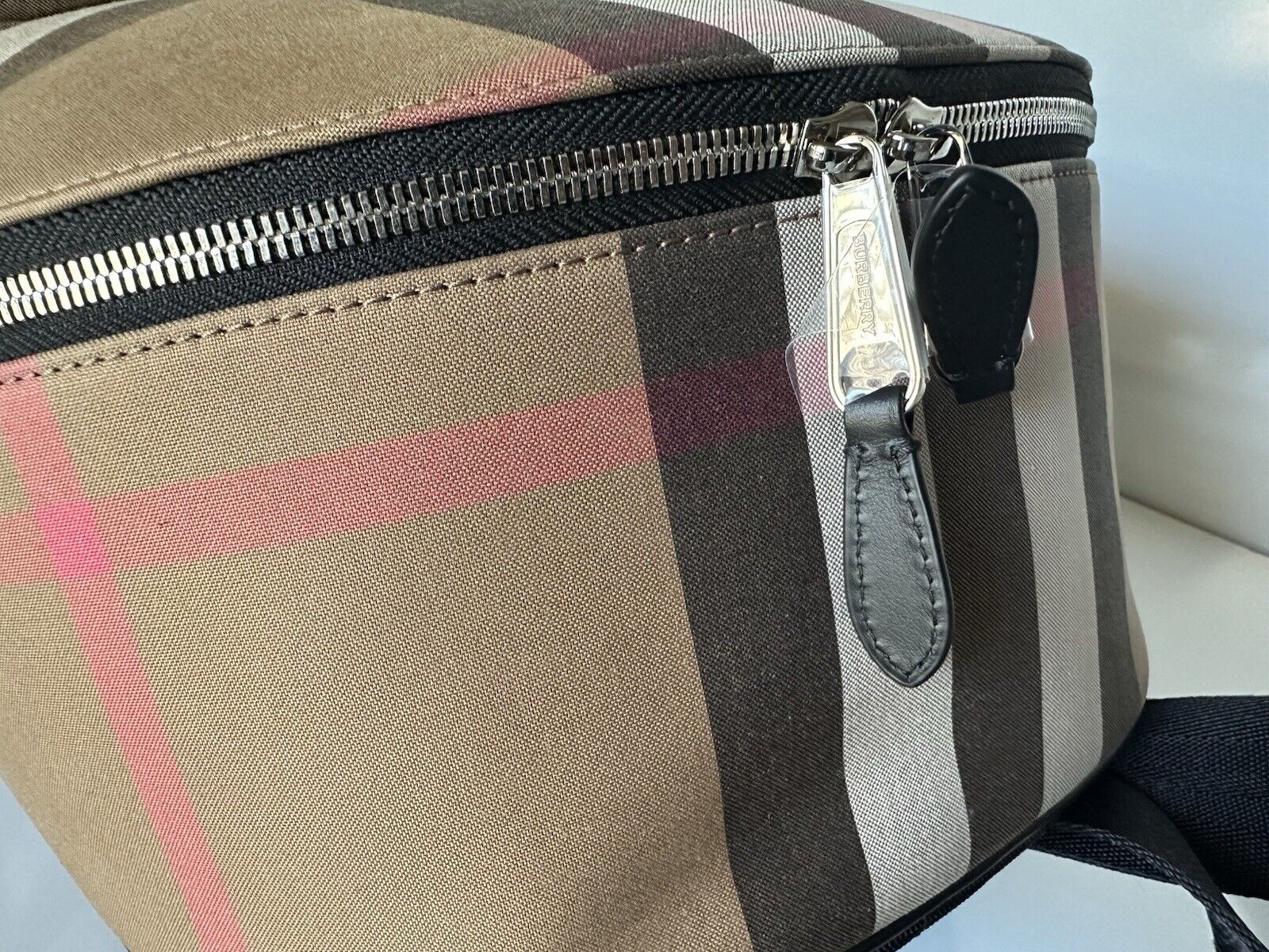 Burberry Jeff Backpack Taupe/Brown IP Check Canvas 80845501 NWT $1350