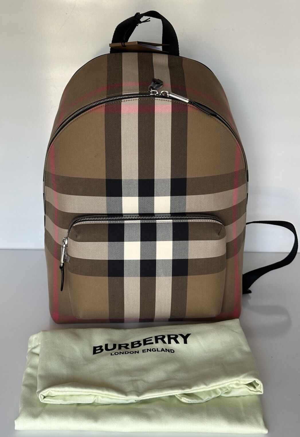 Burberry Jeff Backpack Taupe/Brown IP Check Canvas 80845501 NWT $1350