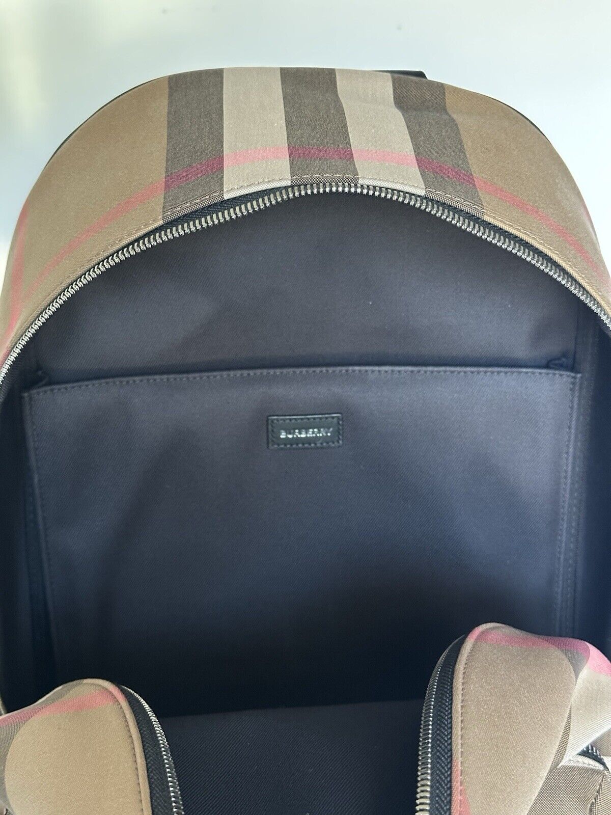 Burberry Jeff Backpack Taupe/Brown IP Check Canvas 80845501 NWT $1350