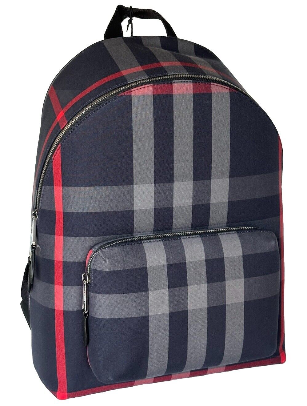 Burberry Jeff Backpack Navy/Gray IP Check Canvas 80840571 NWT $1350