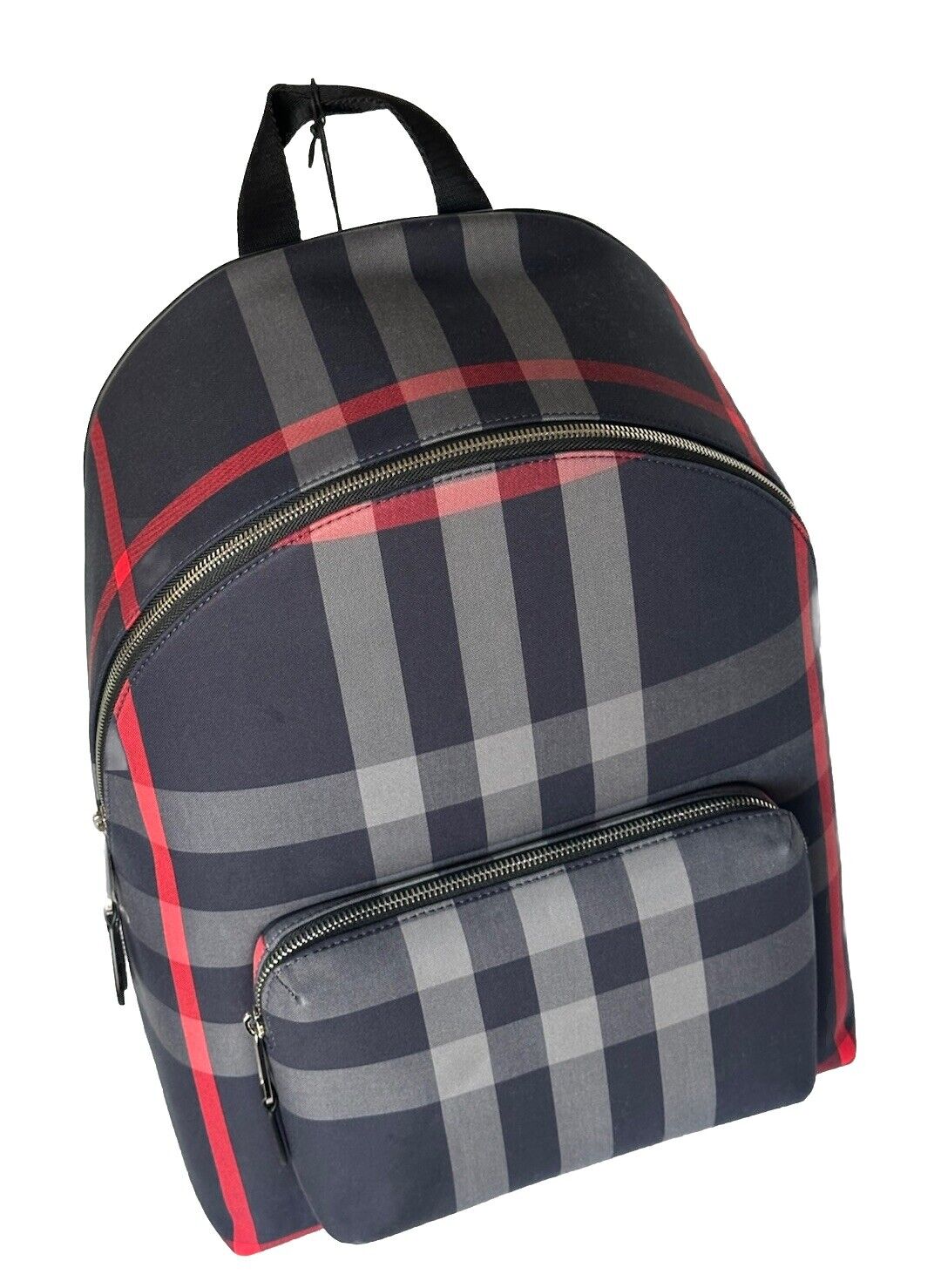 Burberry Jeff Backpack Navy/Gray IP Check Canvas 80840571 NWT $1350