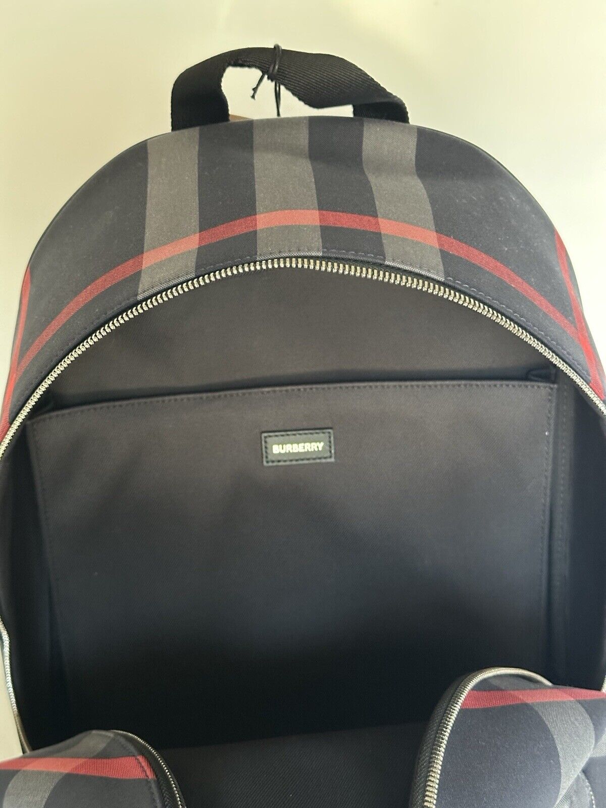 Burberry Jeff Backpack Navy/Gray IP Check Canvas 80840571 NWT $1350