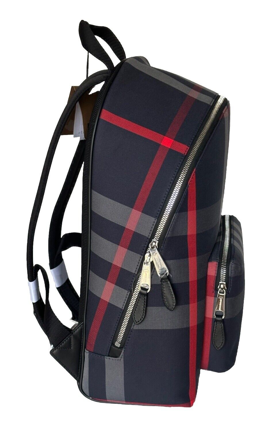 Burberry Jeff Backpack Navy/Gray IP Check Canvas 80840571 NWT $1350