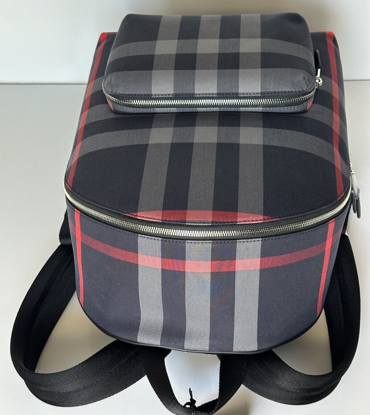 Burberry Jeff Backpack Navy/Gray IP Check Canvas 80840571 NWT $1350