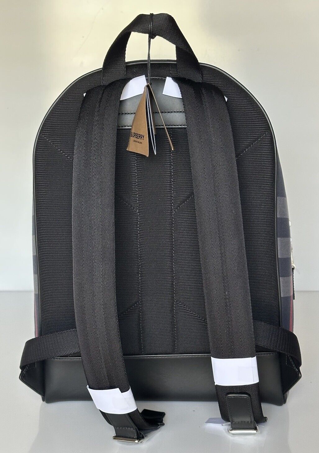 Burberry Jeff Backpack Navy/Gray IP Check Canvas 80840571 NWT $1350