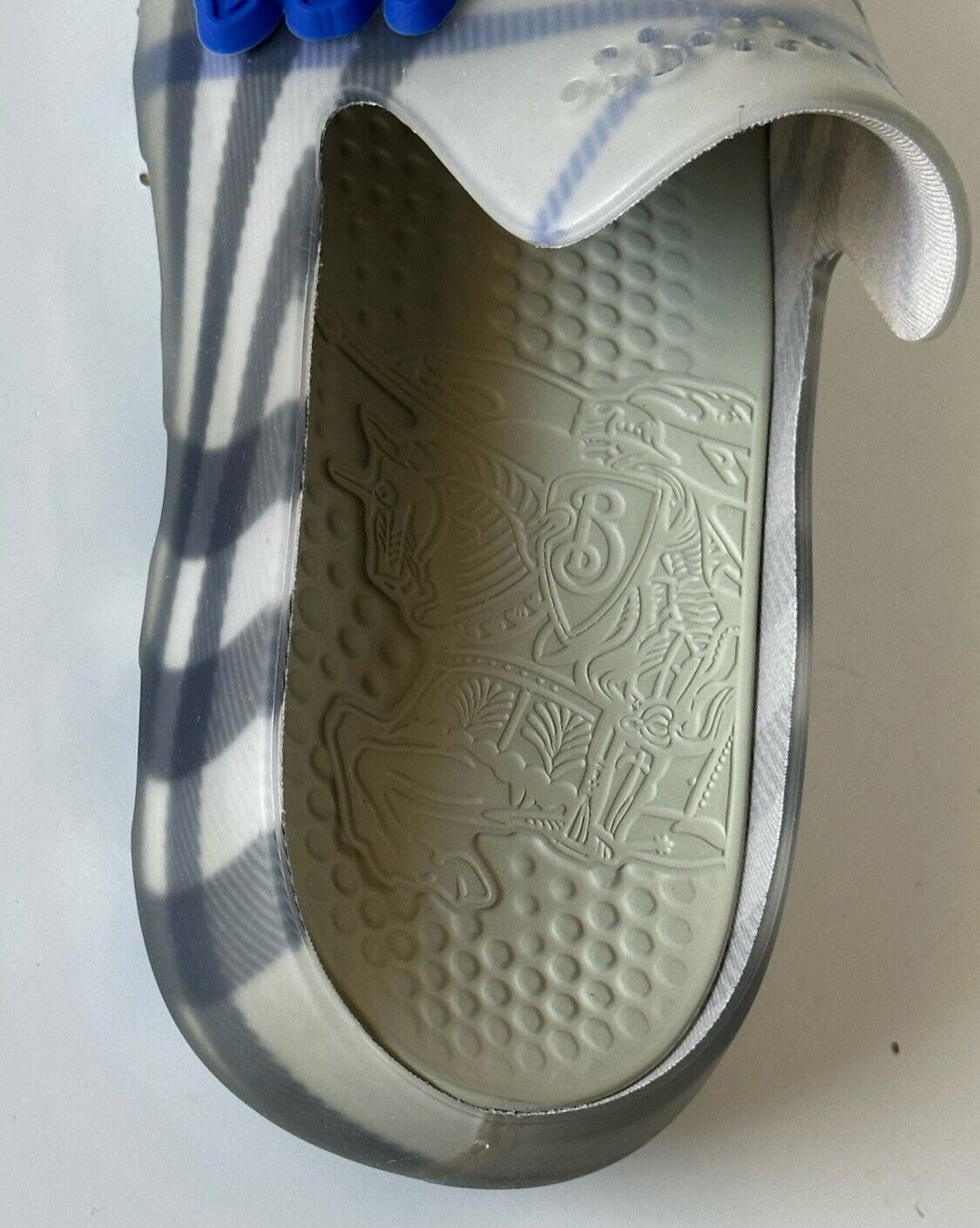 Burberry Mens Stingray Rubber Lichen IP Check Sandals 9 US (42) 8088962 NIB $550