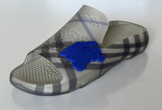 Burberry Mens Stingray Rubber Lichen IP Check Sandals 14 (47) 8088962 NIB $550
