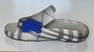 Burberry Mens Stingray Rubber Lichen IP Check Sandals 14 (47) 8088962 NIB $550