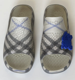 Burberry Mens Stingray Rubber Lichen IP Check Sandals 14 (47) 8088962 NIB $550