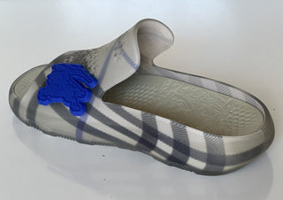 Burberry Mens Stingray Rubber Lichen IP Check Sandals 14 (47) 8088962 NIB $550