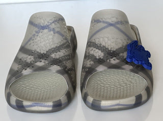 Burberry Mens Stingray Rubber Lichen IP Check Sandals 14 (47) 8088962 NIB $550