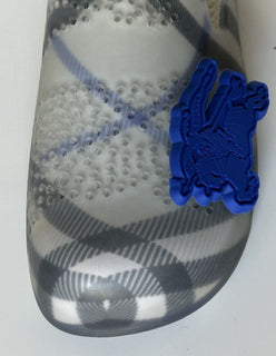 Burberry Women’s Stingray Rubber Lichen IP Check Sandals 7 (37) 8088959 NIB $570
