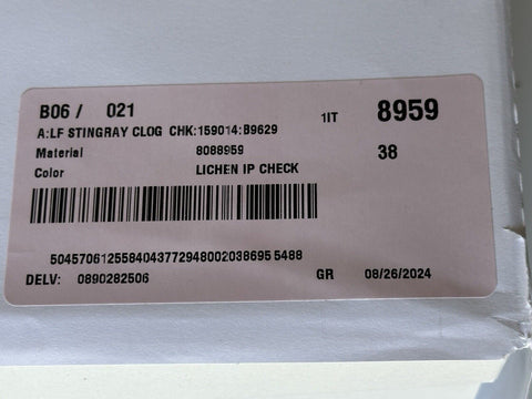 Burberry Women’s Stingray Rubber Lichen IP Check Sandals 8 (38) 8088959 NIB $570