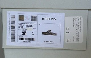 Burberry Women’s Stingray Rubber Lichen IP Check Sandals 9 (39) 8088959 NIB $570