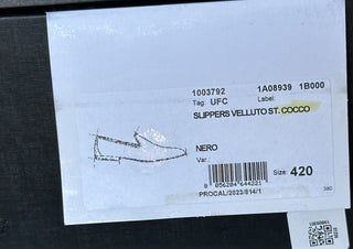 VERSACE Men's Black Velvet Loafers Shoes 9 US (42 Euro) Italy 1003792 NIB $795