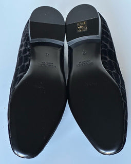 VERSACE Men's Black Velvet Loafers Shoes 9 US (42 Euro) Italy 1003792 NIB $795