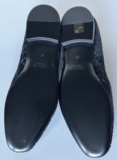 VERSACE Men's Black Velvet Loafers Shoes 12 US (45 Euro) Italy 1003792 NIB $795