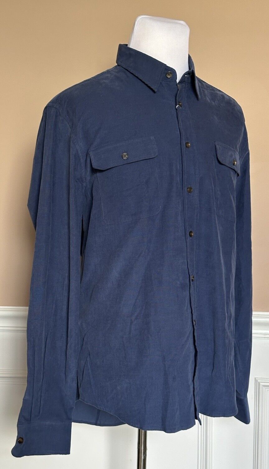 Ralph Lauren Purple Label Men's Long Sleeve Blue Shirt XL Portugal NWT $595