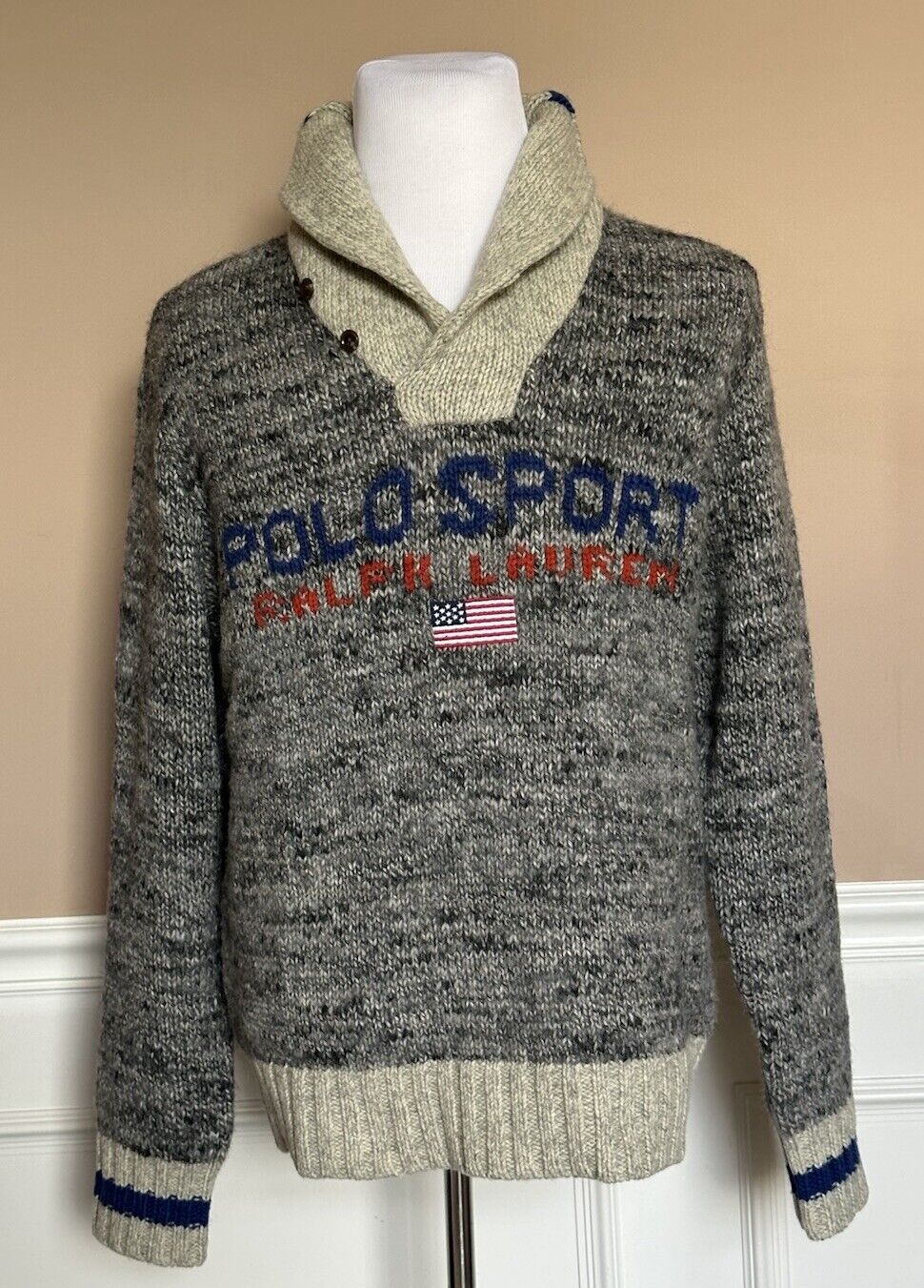 Polo Ralph Lauren Men’s Knit Gray Sweater L NWT $298