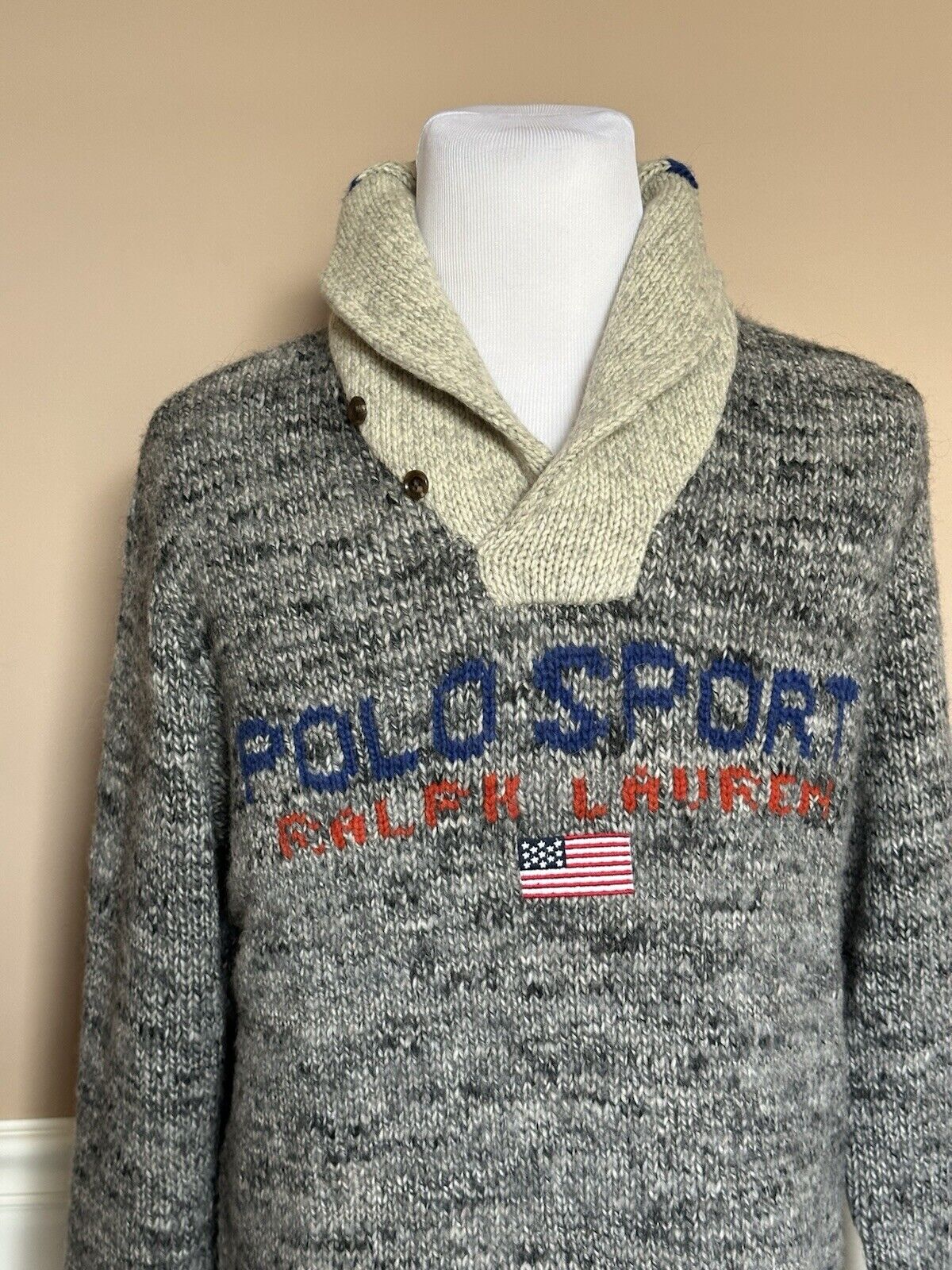 Polo Ralph Lauren Men’s Knit Gray Sweater L NWT $298