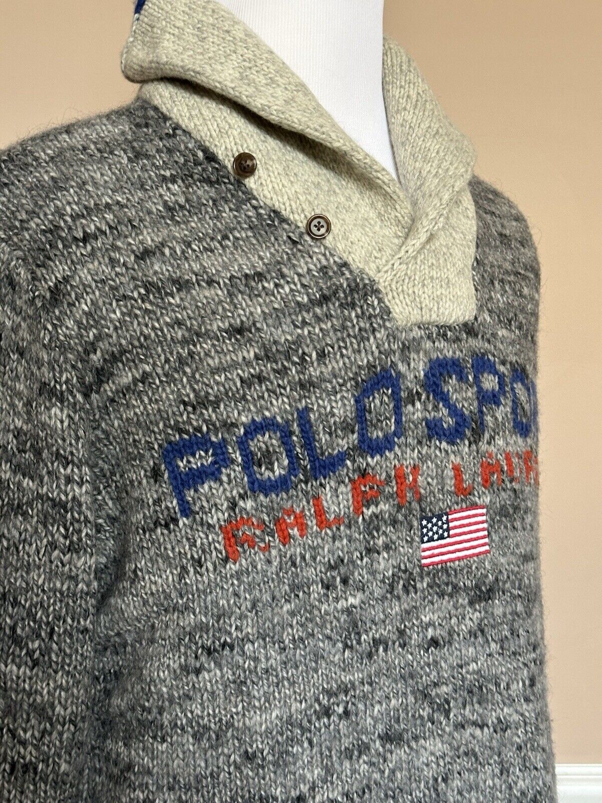 Polo Ralph Lauren Men’s Knit Gray Sweater L NWT $298