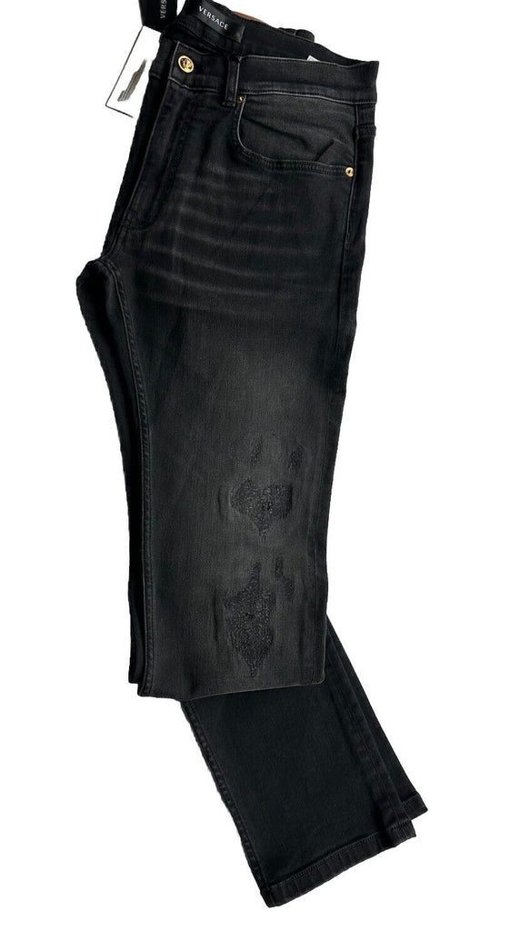 Versace Men’s Denim Stretch Black Jeans Size 32 US 1011835 NWT $800