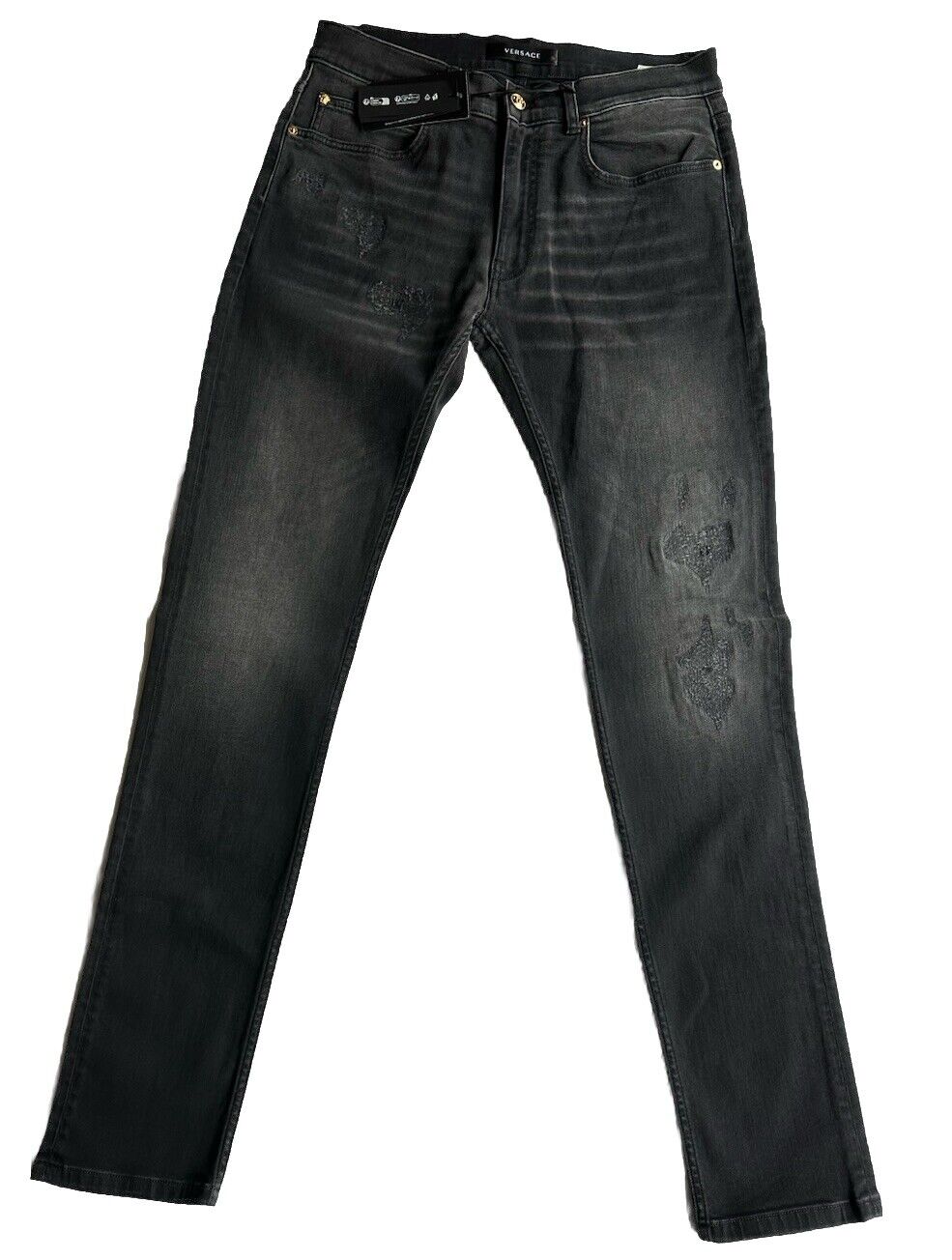 Versace Men’s Denim Stretch Black Jeans Size 31 US 1011835 NWT $800